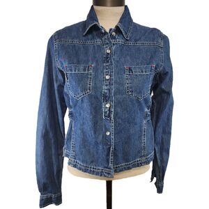 Vintage At Last Jeanswear Button Down Denim Shirt Size S